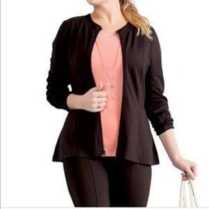 Ruby Ribbon Brown Ponte Jacket #0104